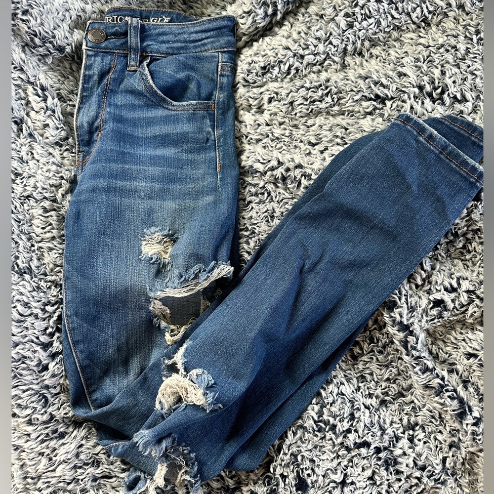 ripped american eagle jeans